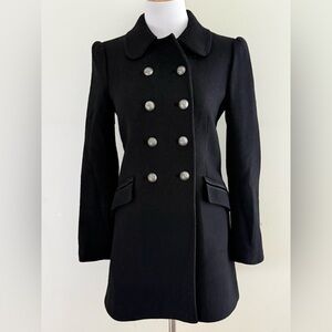 JUICY COUTURE || Elegant Black Double-Breasted Women's Coat. Sz. XSP